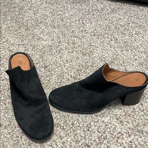 Frye “Emily” Black suede Women's Mules